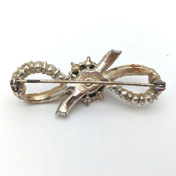 Pink Rhinestone Vintage Brooch - Picture 5 of 10